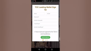 How to signup TCC landing wallet