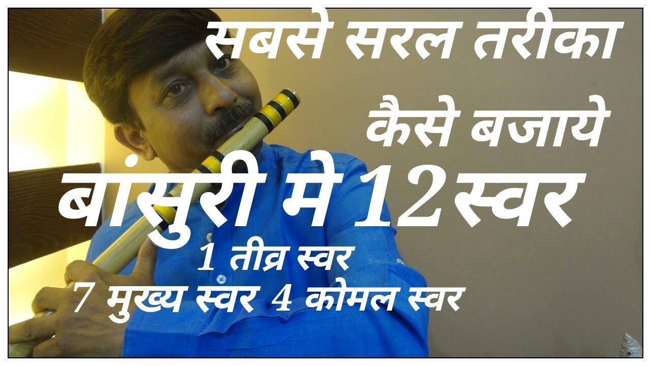 बाँसुरी के 12 स्वर कैसे बजाये CROMATIC NOTES ON FLUTE in Hindi | G synth Musica | Milind Dangre