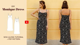 DIY Monique Ruched Dress Pattern Sew-along Tutorial - tintofmintPATTERNS