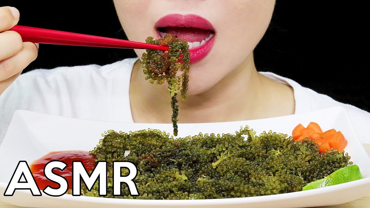 ASMR SEA GRAPES *Crunchy&Popping* 바다포도 리얼사운드 먹방 Eating Sounds