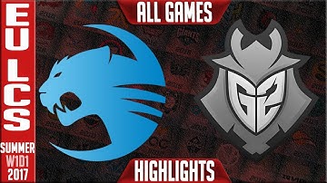 Roccat vs G2 Esports ALL GAMES Highlights - EU LCS Summer Split 2017 W1D2 - ROC vs G2