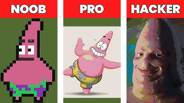 NOOB VS PRO VS HACKER Minecraft Pixel art 💥 Patrick Star