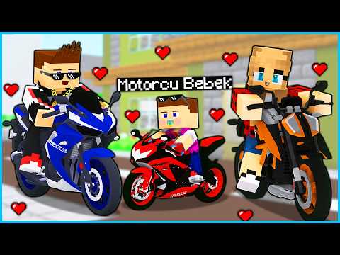 MOTORCU KEREM KOMİSER AİLESİNİN MOTORCU BEBEĞİ OLDU! 😍  -Minecraft