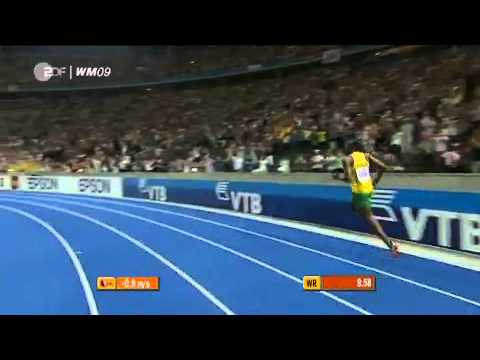 Usain Bolt 9.58 100m New World Record Berlin - YouTube