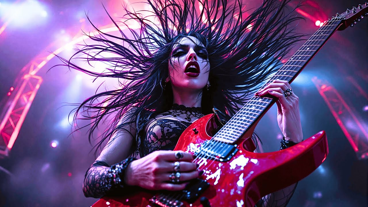 Enchanting Shadows: Gothic Queens, Rock Music and Guitar Solos | AI Music Video