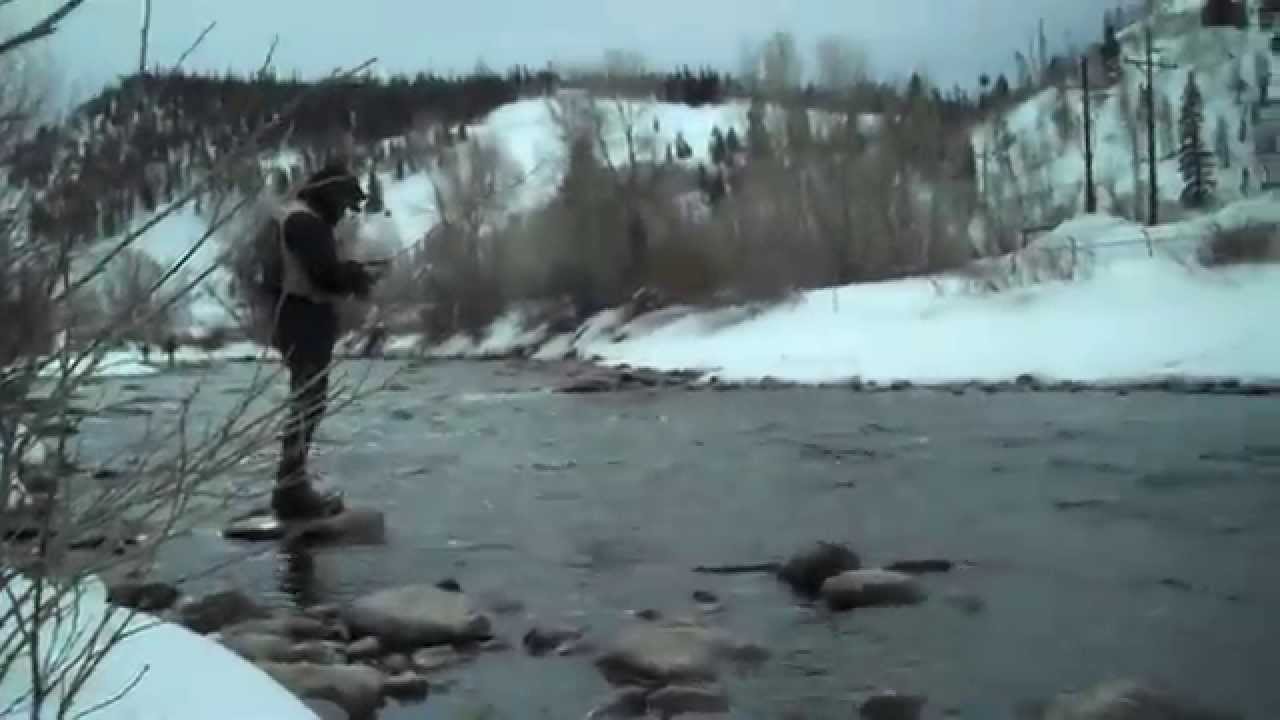 Fly Fishing Silverthorne Colorado Feb. 2014 YouTube