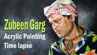 Zubeen Garg | Acrylic Painting time lapse by Debojyoti Boruah Thumb