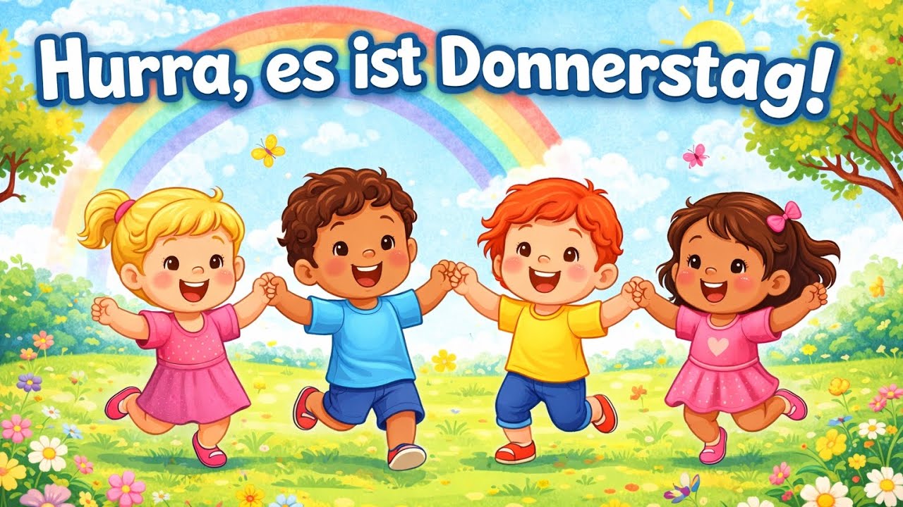 Hurra, es ist Donnerstag! | Kinderlied zum Mitsingen 👶🎶