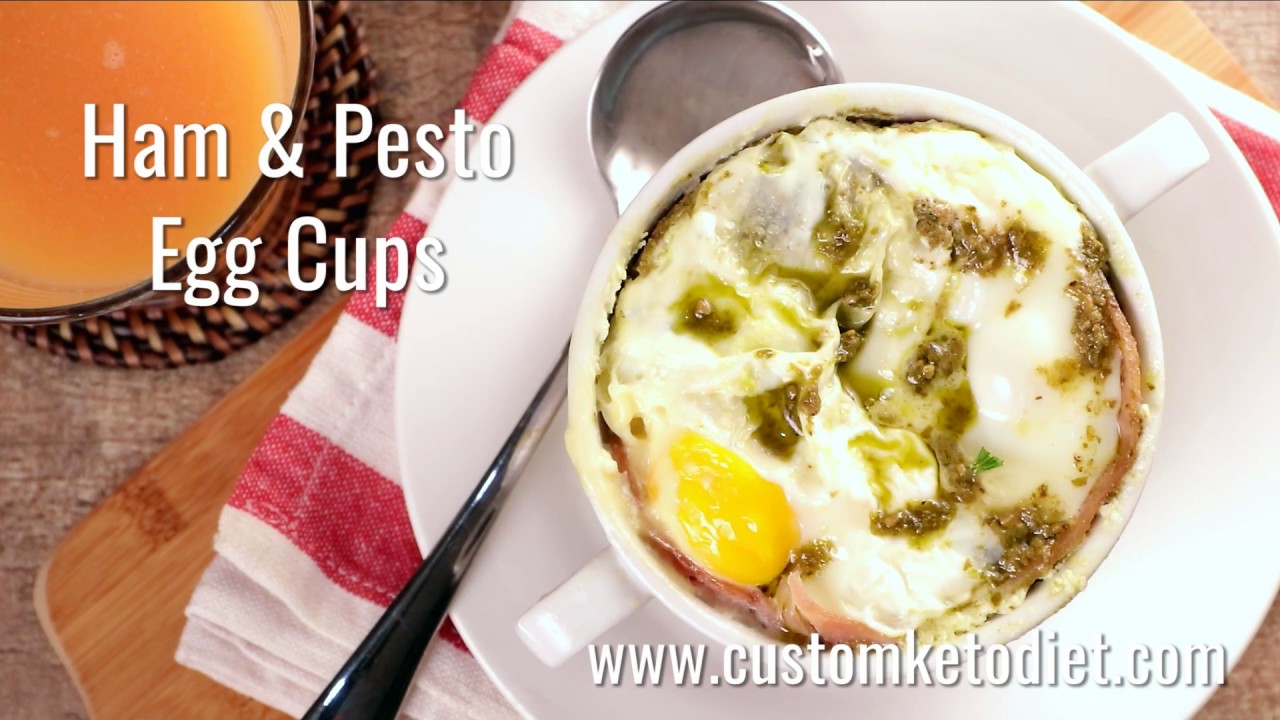 Keto Ham and Pesto Egg Cups Recipe YouTube