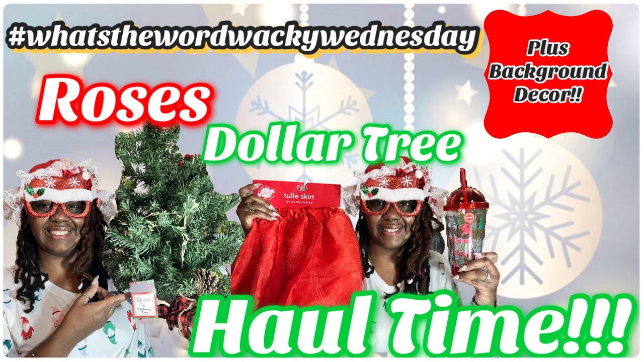Roses Dollar Tree Haul + Background Christmas Decor 
