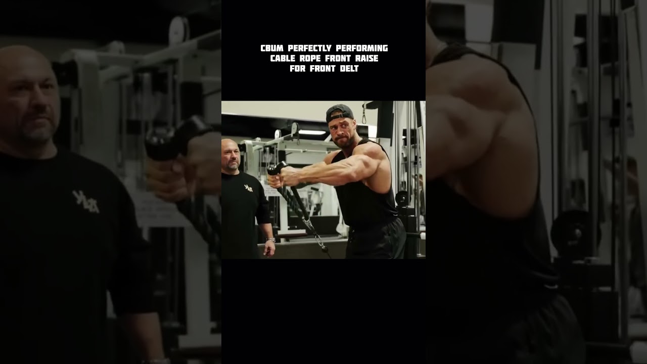 Cbum :- Best way to perform cable rope front raise for front delt