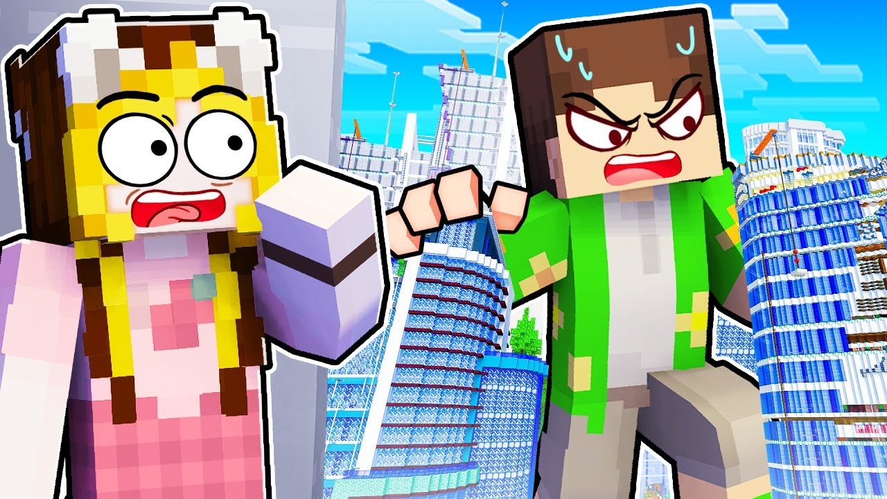 BEBE *VS* GIGANT in Hide and Seek pe Minecraft!