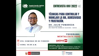 TÉCNICAS PARA CONTROLAR Y MANEJAR LA IRA, AGRESIVIDAD Y FRUSTRACIÓN.  DR. JULIO POMAREDA.