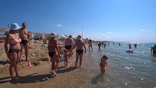 Евпатория 2021 пляж СУПЕР АКВА, Заозёрное, отдых в Крыму, ТУРИСТЫ на песчаных пляжах. Крым 2021