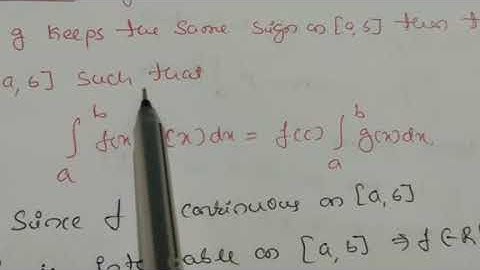 Fundamentals of Riemann Integrals (Session- 6) First and Second Mean Value Theorems