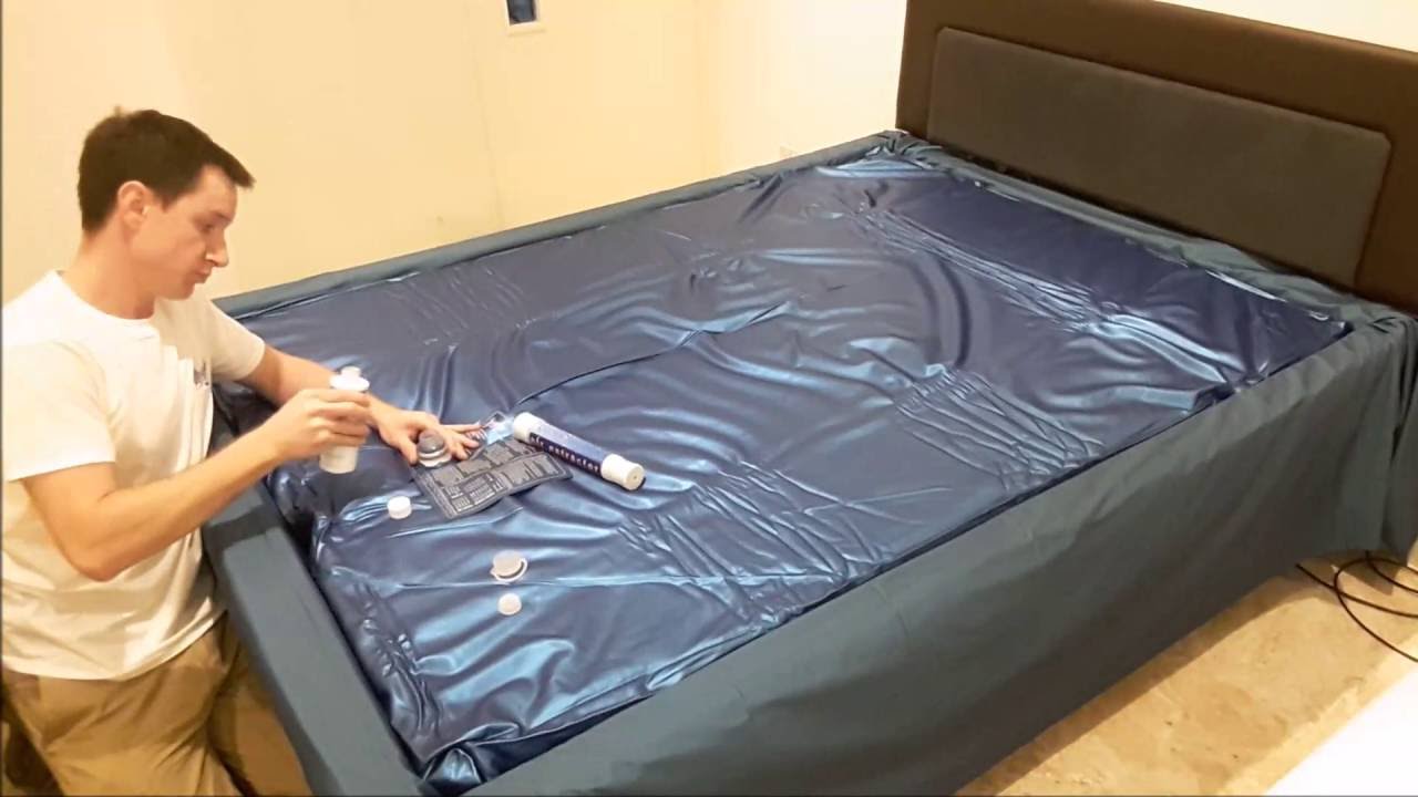 Waterbed Mattress Installation From, Can You Put A Waterbed Mattress On Regular Frame