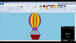 How to Parachute Drawing in 🎨 ms paint Easy and fast? (̶◉͛‿◉̶)