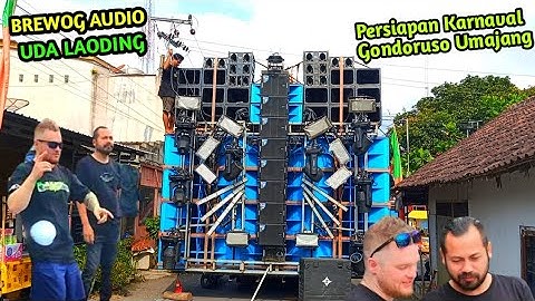BREWOG AUDIO PREPARATION FOR SOUND CHECK AT RENTER LOCATION. CARNIVAL GONDORUSO LUMAJANG