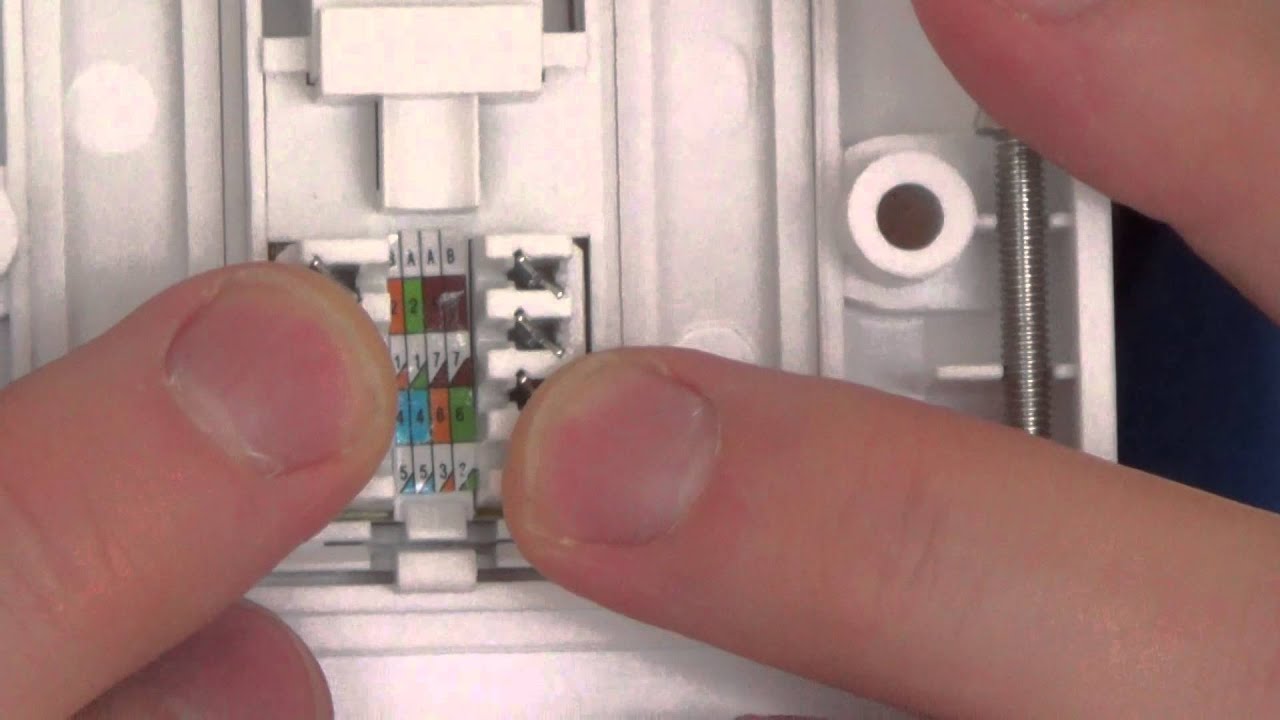 How To install a CAT5E Network Faceplate Socket and How To ... rj45 connectors wiring diagram 