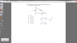 ACT Question #31 - The Pythagorean Theorem