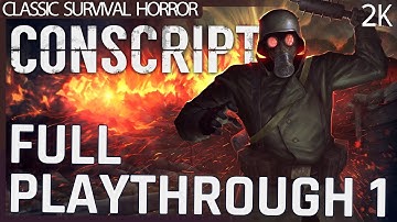 CONSCRIPT (2024) Full Game Playthrough - Longplay Part 1/2 - Indie Horror (No commentary) 1440p
