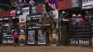TOP BULL: Slapping John bucks off Lachlan Richardson (PBR)