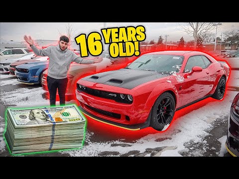 16 Year Old Buying Hellcat Redeye ALL Cash!!