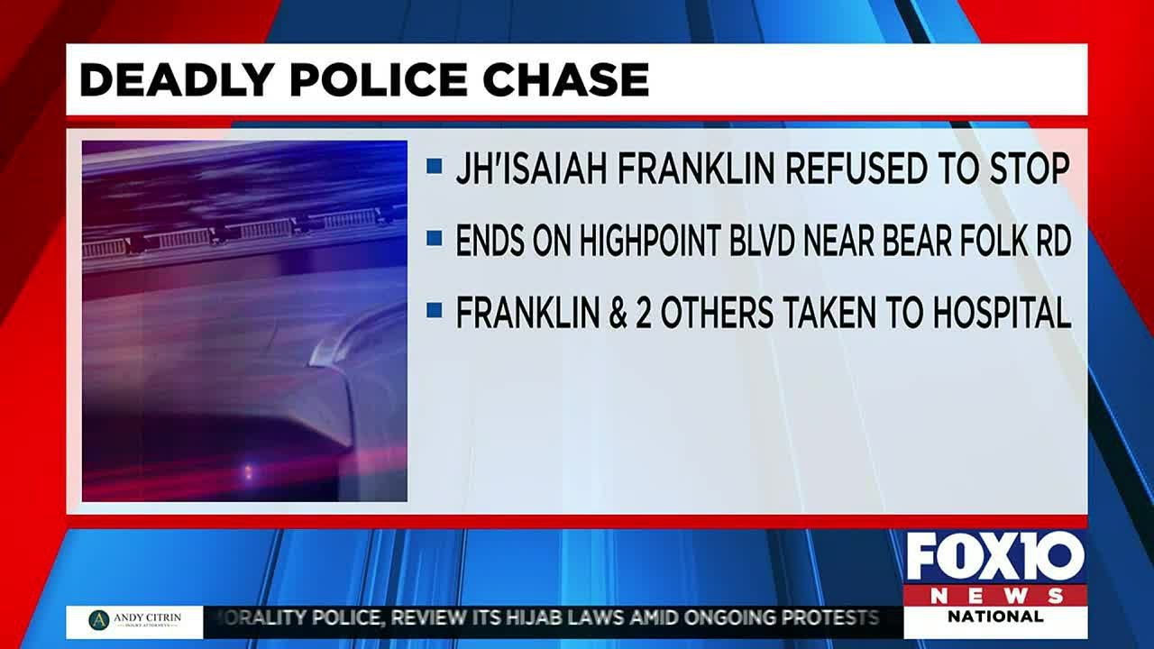 One dead after vehicle crashes into tree following police chase - YouTube