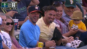 Fan makes a nice catch using his lid