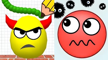 Draw To Smash VS Hide Ball - Satisfying ASMR Gameplay All Levels Android iOS