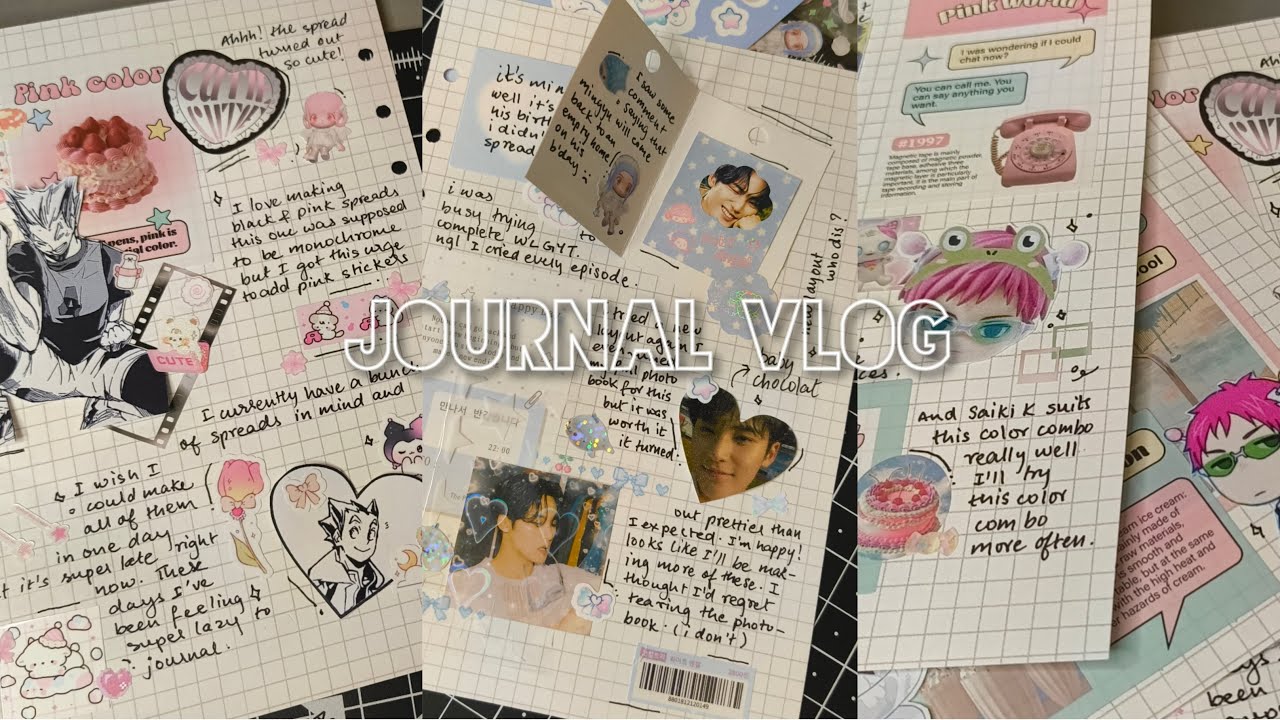 journal with me for a week! ♡ anime + kpop journal vlog