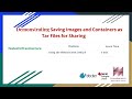Demonstrating Saving Docker Images and Containers as Tar Files for Sharing Part -2 Docker RHEL - 8
