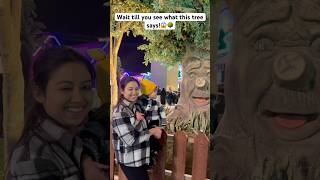 My Daughter’s Cute Reaction to a Talking Tree 😂🌳 | Saudi Arabia #shorts #travelvlog #explore…