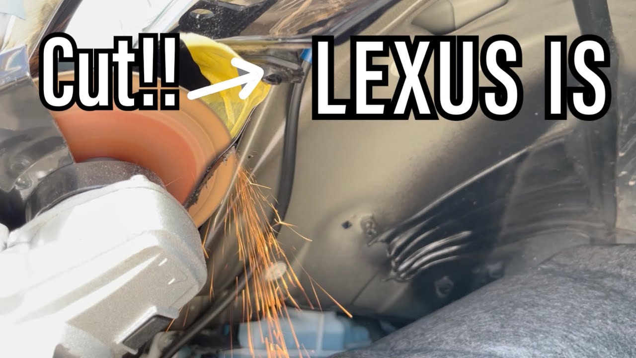 Lexus Is 車高を下げて当たるインナーフェンダーを加工します サンダーで切り刻むよ Youtube