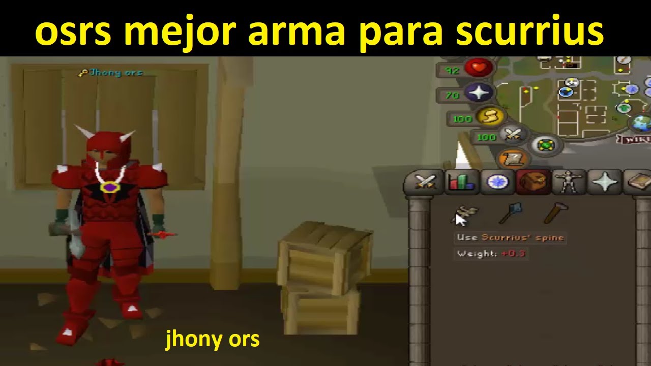 OSRS mejor arma para el boss scurrius YouTube