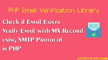 Verify Email Address and Check if Email is Real using PHP