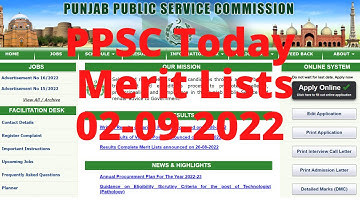 PPSC Final Merit List 02-09 -2022 -ppsc merit list 2022-ppsc complete merit lists 2022