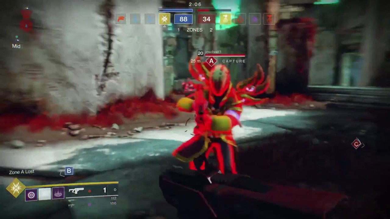 Destiny 2 lucky triple kill with voidwalker axion bolt grenade.