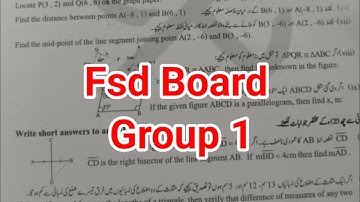 9th class Math Paper Fsd board group 1 2025 || 9 class Math paper group 1 2025