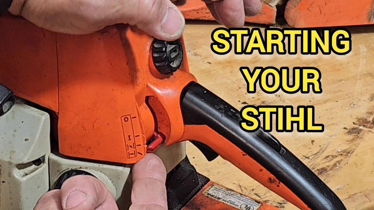 How to start an older Stihl chainsaw without flooding it. Stihl 021 ...