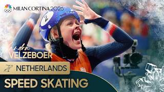 Xandra Velzeboer STORMS to 500m gold after breaking world record | Winter Olympics 2026 | NBC Sports