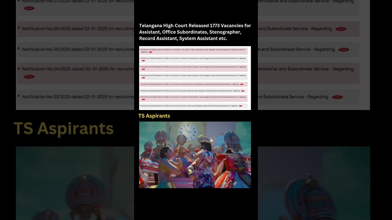 Telangana High Court Recruitment Out 