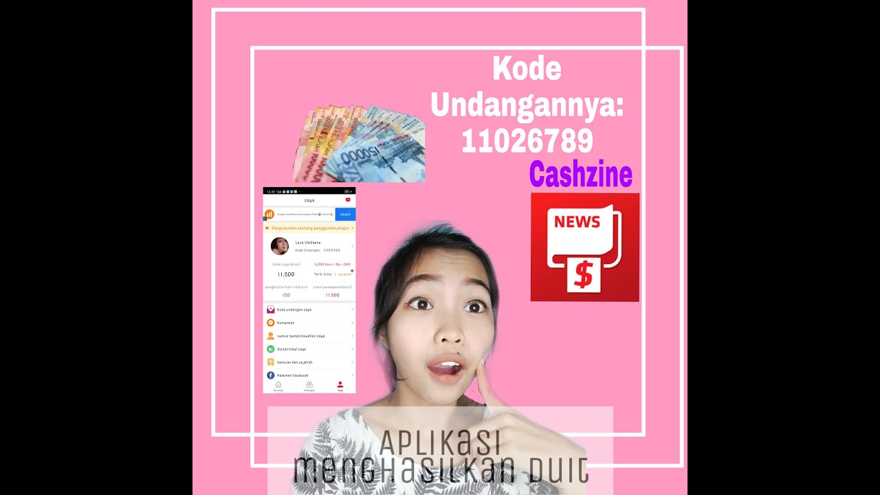 MUDAH!! cara dapat uang dari internet , aplikasi Cashzine 