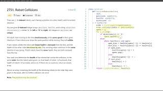 [July 13, 2024, LeetCode daily] 2751. Robot Collisions - Python, solution explained