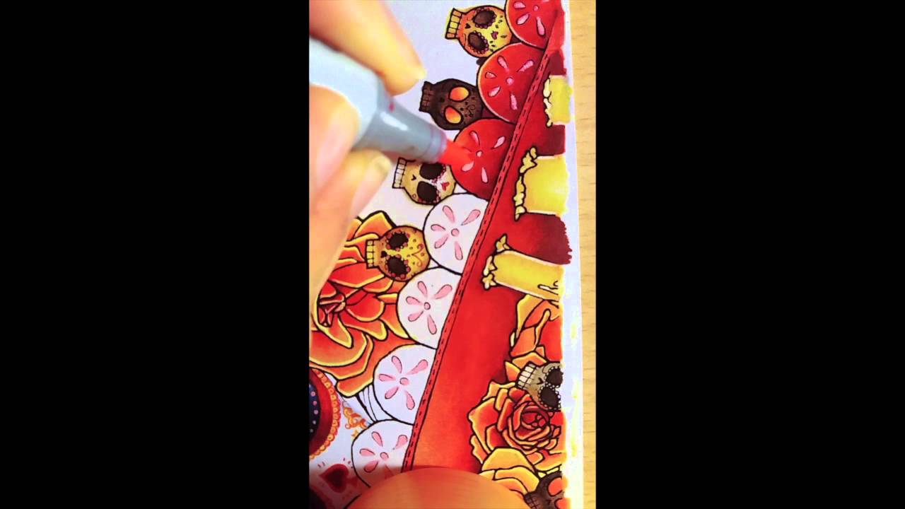 Time Lapse - Small Detail with Copic Markers - YouTube