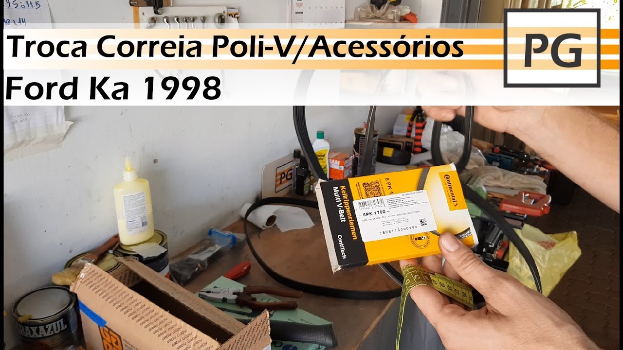 Troca da Correia Poli-V/Acessórios - Ford Ka 1998- [4K]