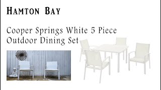 Hampton Bay Cooper Springs 5 piece outdoor dining patio set
