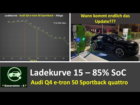 Ladekurve Q4 e-tron 50 am Allego HPC -  Hoffentlich kommt bald die neue Software - Generation - E