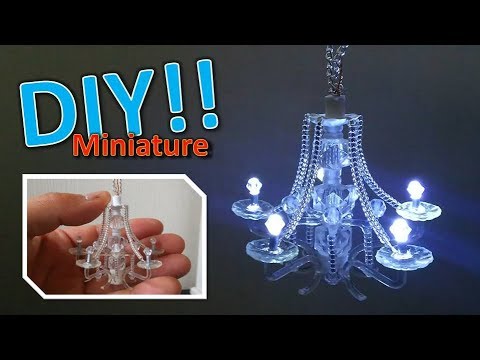 Diy Miniature Chandelier Actually Works ミニチュアシャンデリアの作り方 Youtube