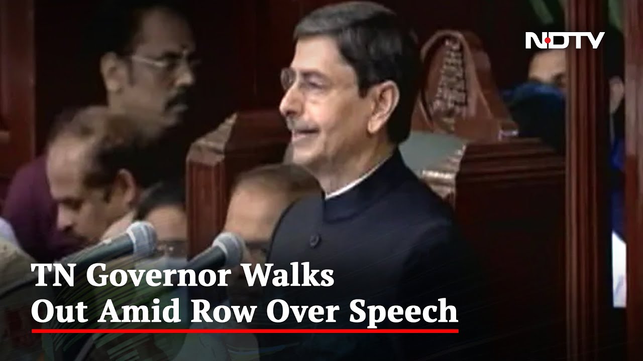 Tamil Nadu Governor Walks Out Amid Row Over Speech - YouTube